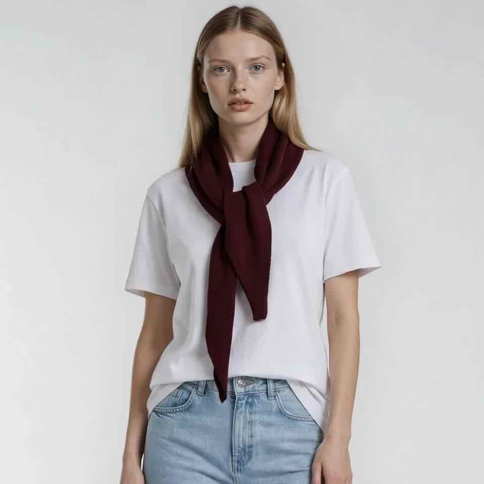 sjaalmania sjaal cosy chic triangle dark burgundy