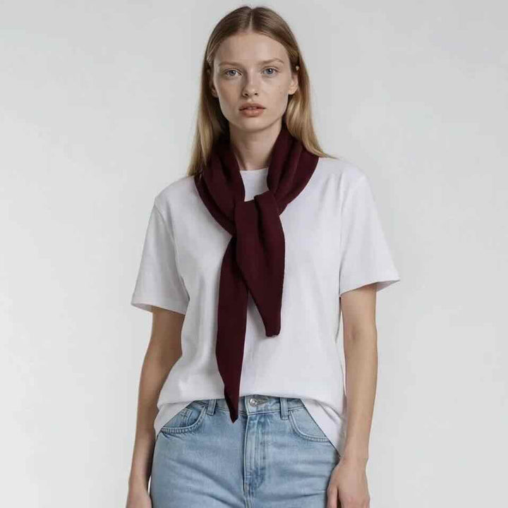 sjaalmania sjaal cosy chic triangle dark burgundy