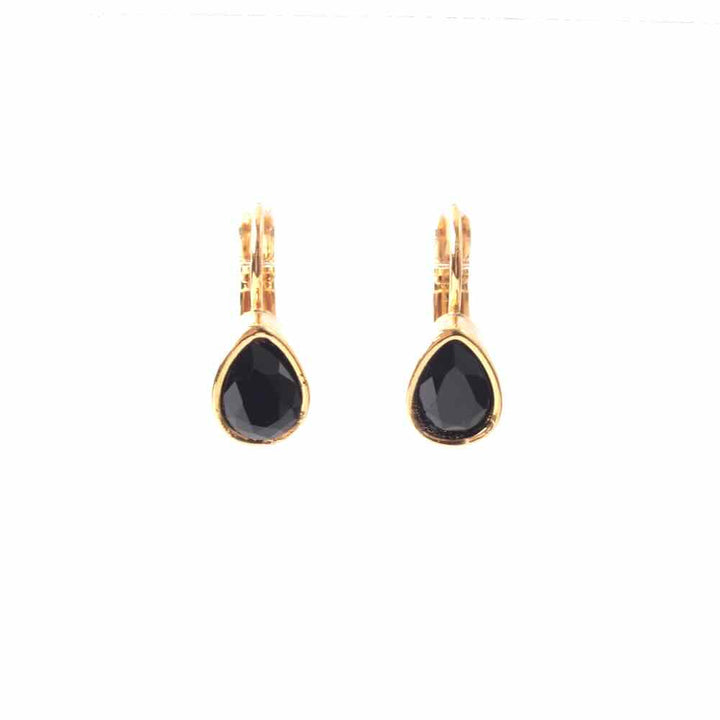 widaro oorbellen crystal black drops