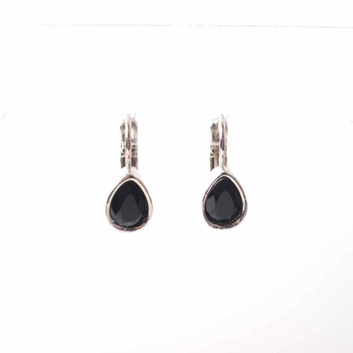 widaro oorbellen crystal black drops