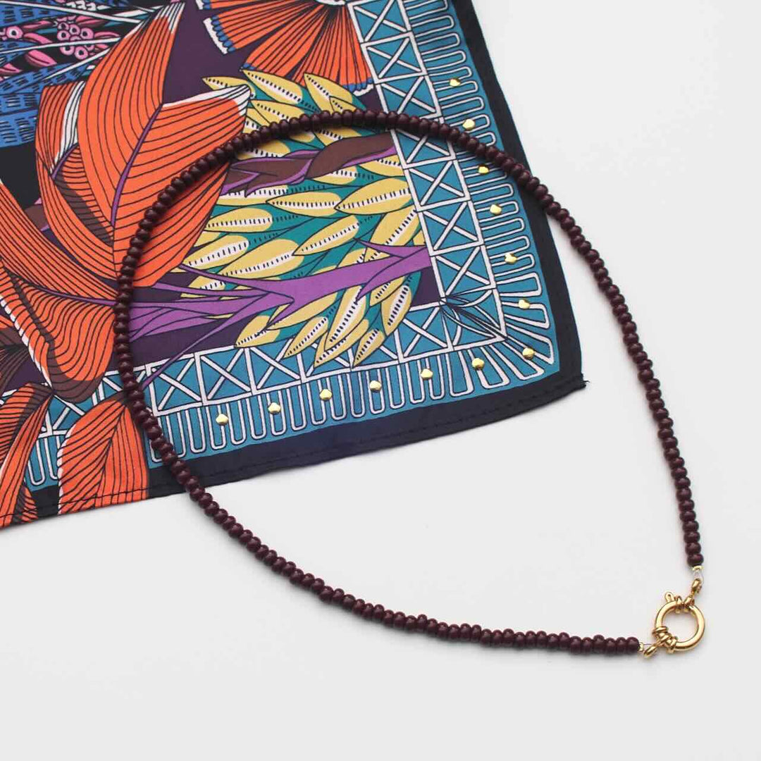 widaro ketting dark brown beads