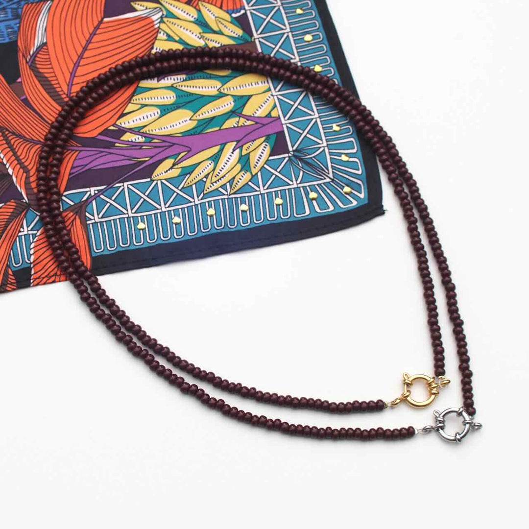 widaro ketting dark brown beads