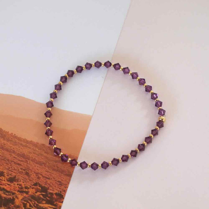 widaro armband swarovski gold purple brown (kies je soort)