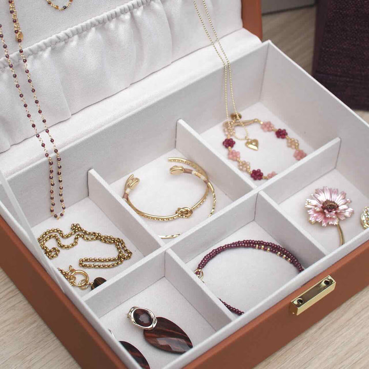 maison scarlett jewelry box louise pu camel