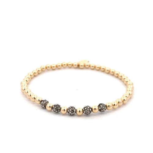 pscallme armband dot row 5 grey gold
