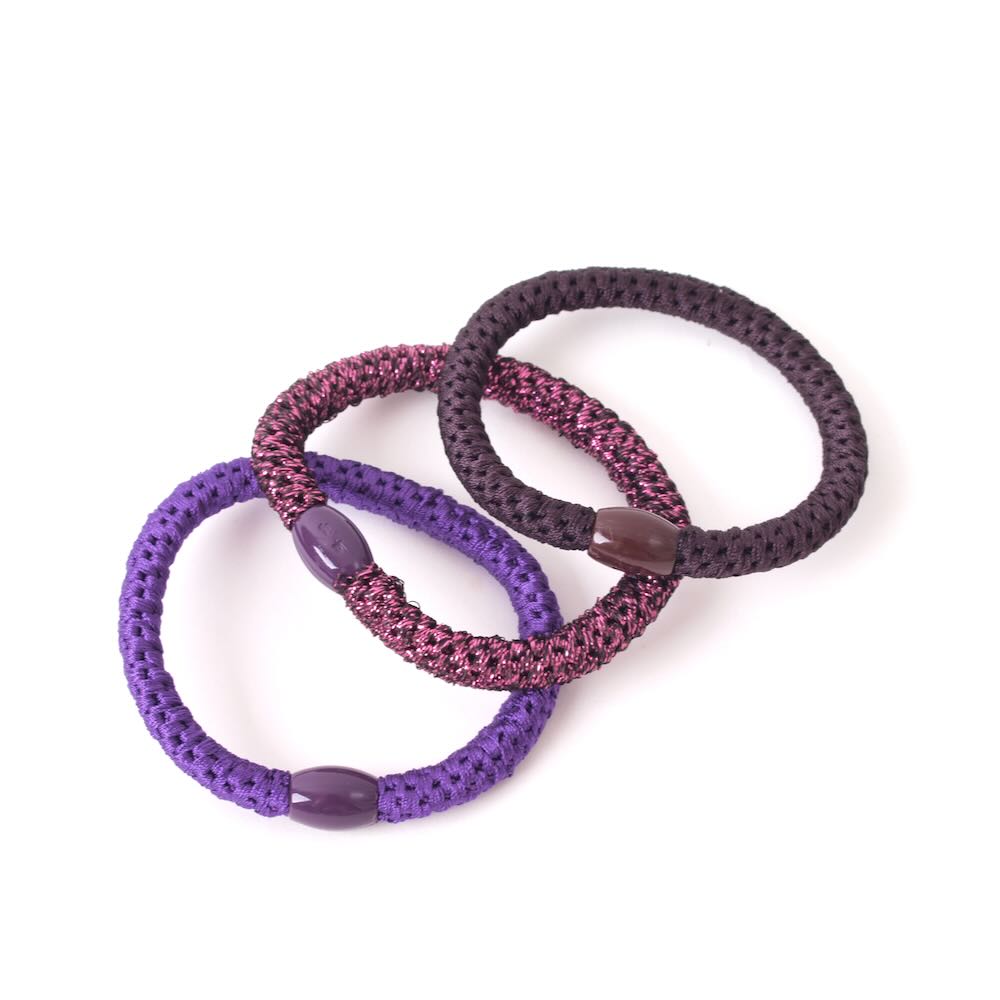 haarelastiekjes set purple