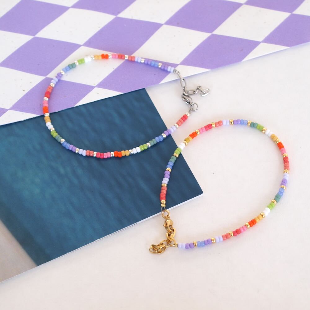 Widaro enkelbandjes sunny colours (kies goud/zilver)