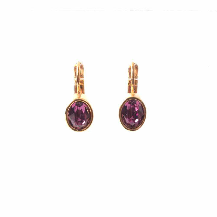 widaro oorbellen crystal fuchsia ovals