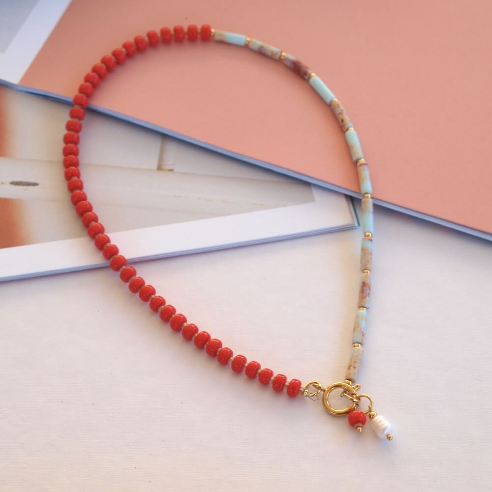 widaro fun ketting coral blue