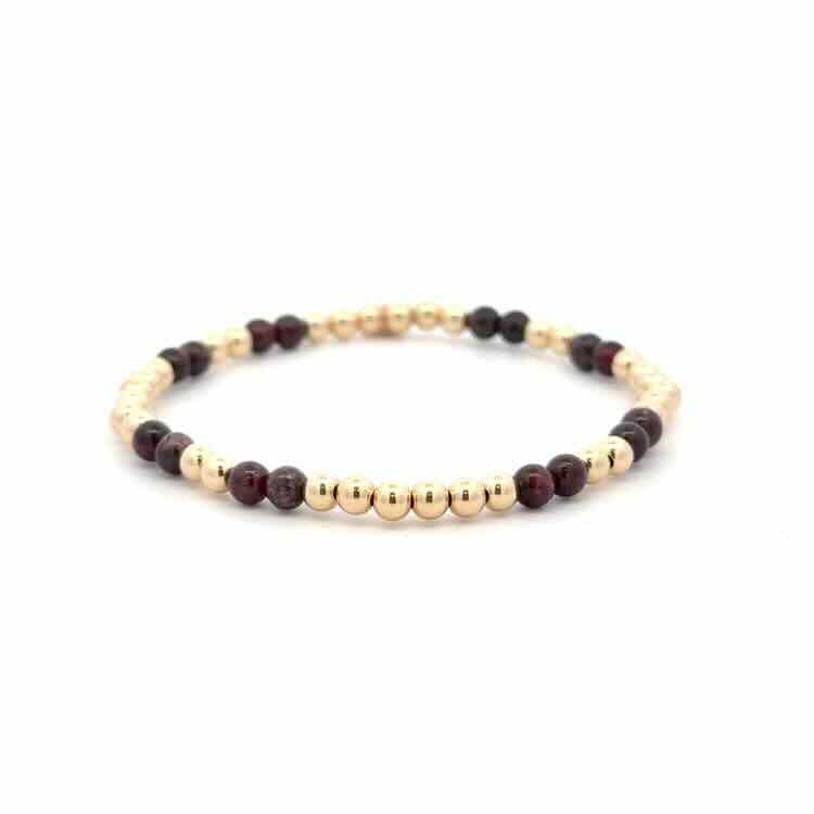 pscallme gaby armband burgundy 4mm gold coloured