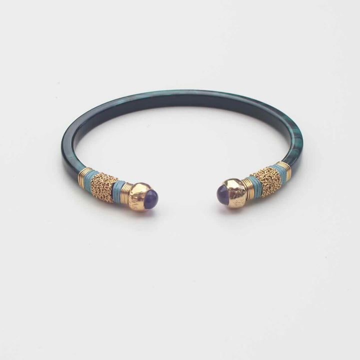 gas bijoux armband sari green purple