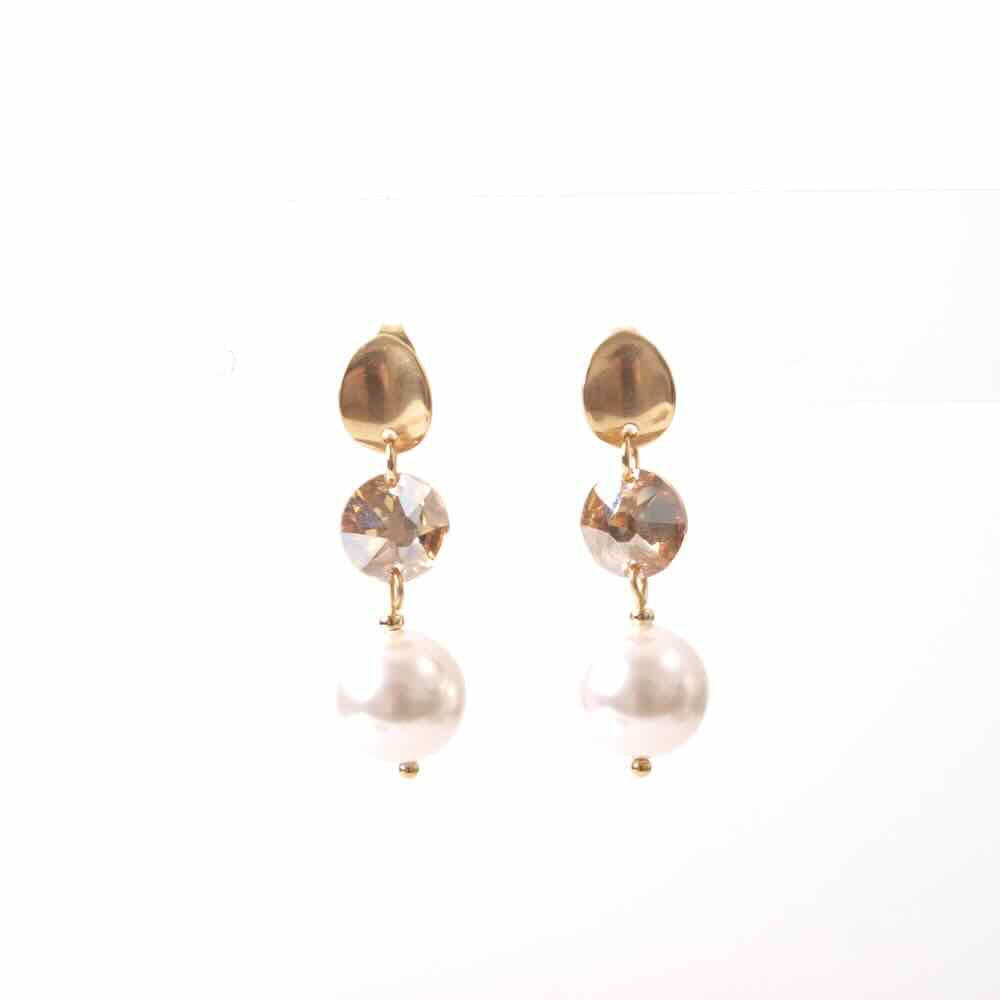 widaro oorbellen gold and pearls
