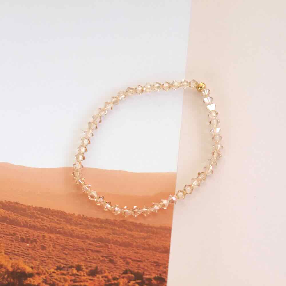 widaro armband swarovski brown beads