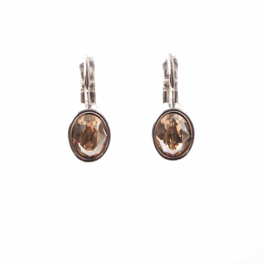 widaro oorbellen crystal golden shadow ovals