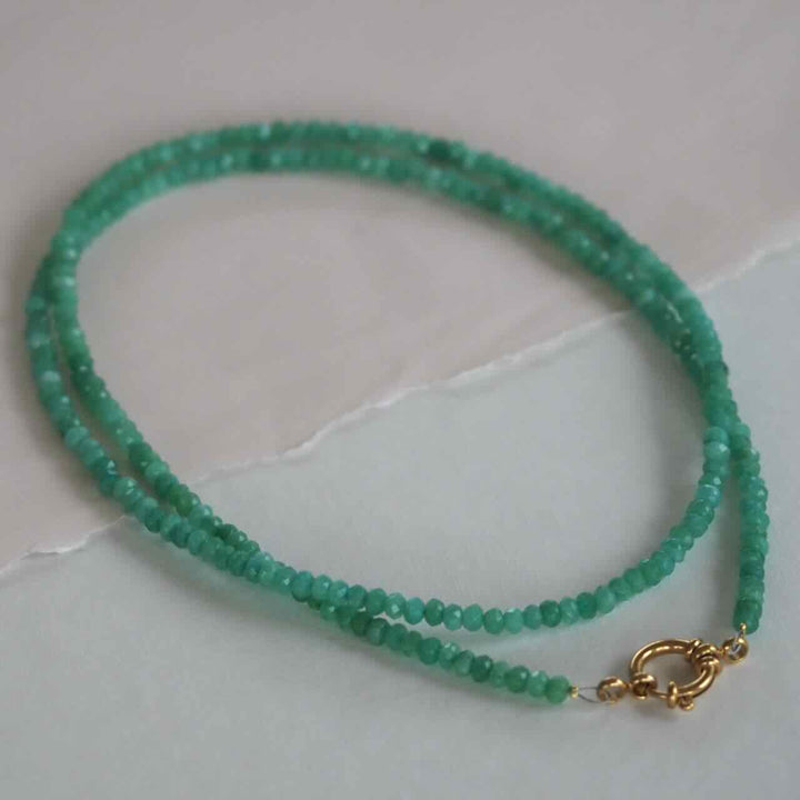 widaro ketting green agate (kies je lengte)