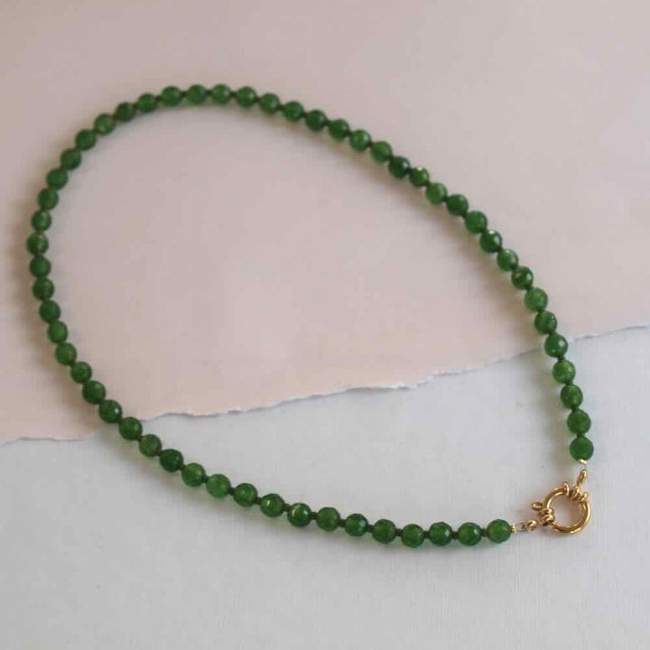 widaro ketting green agate