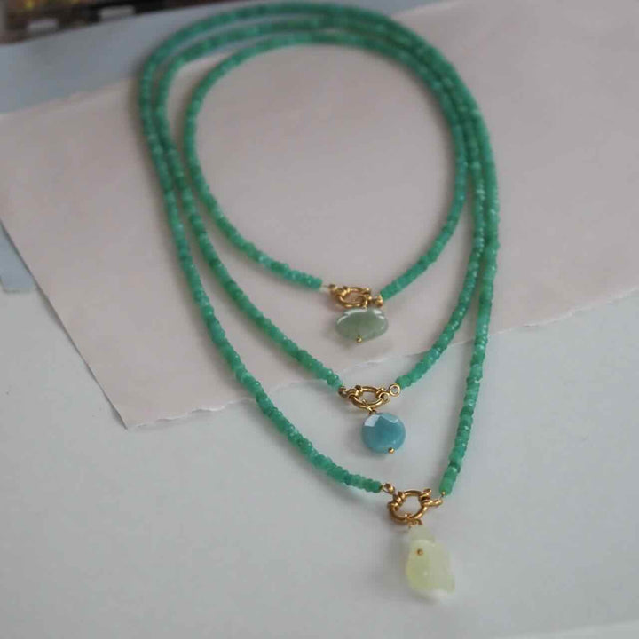 widaro ketting green agate (kies je lengte)