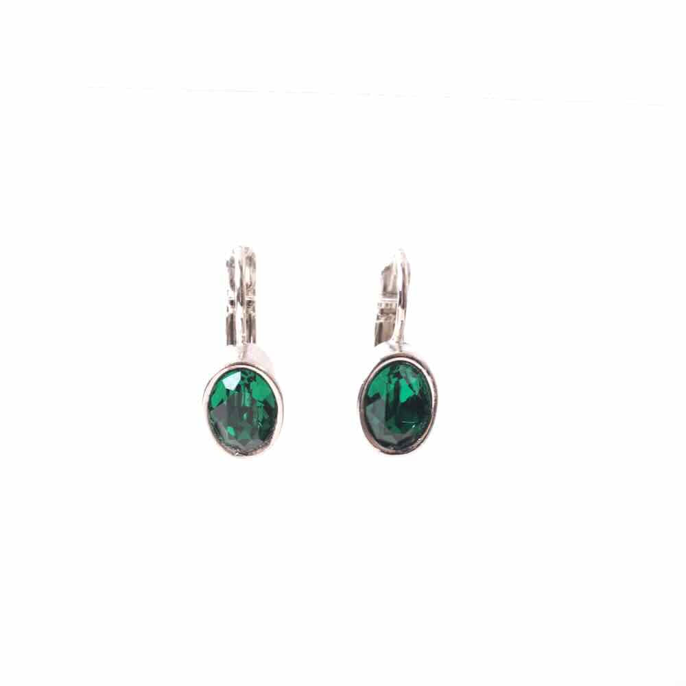 widaro oorbellen crystal green ovals