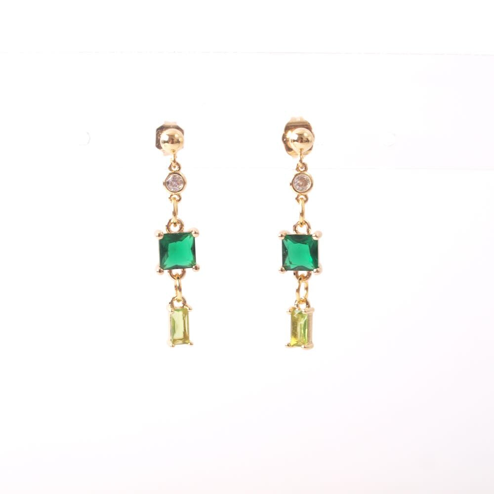 widaro oorbellen green stones