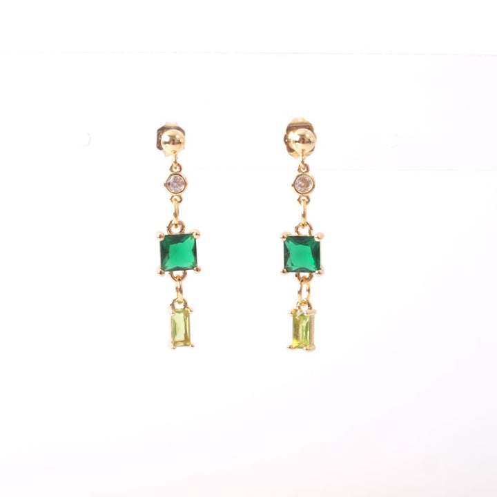 widaro oorbellen green stones