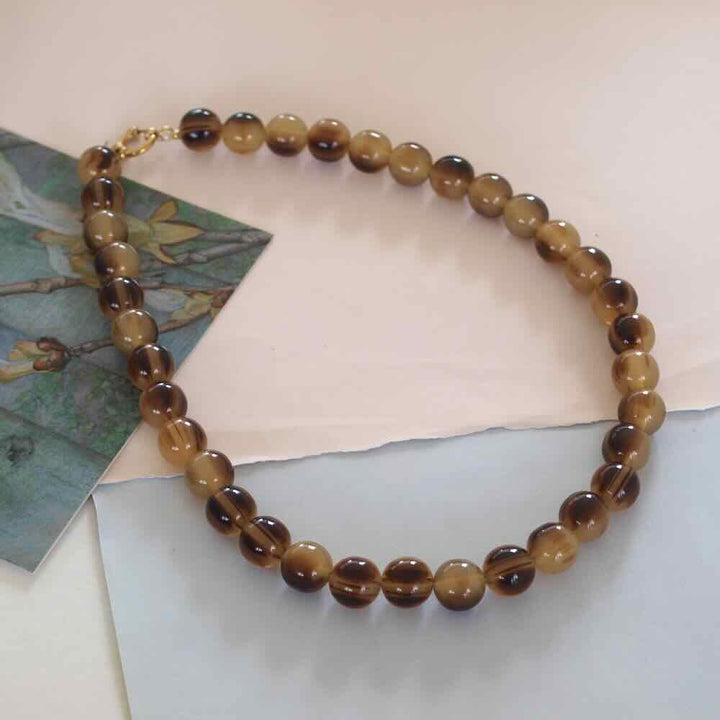 widaro ketting big beige brown