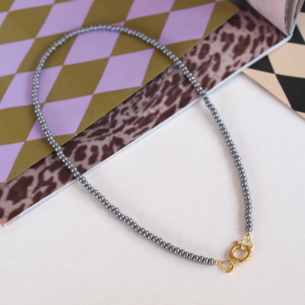 widaro ketting blue/grey beads (kies je kleur)