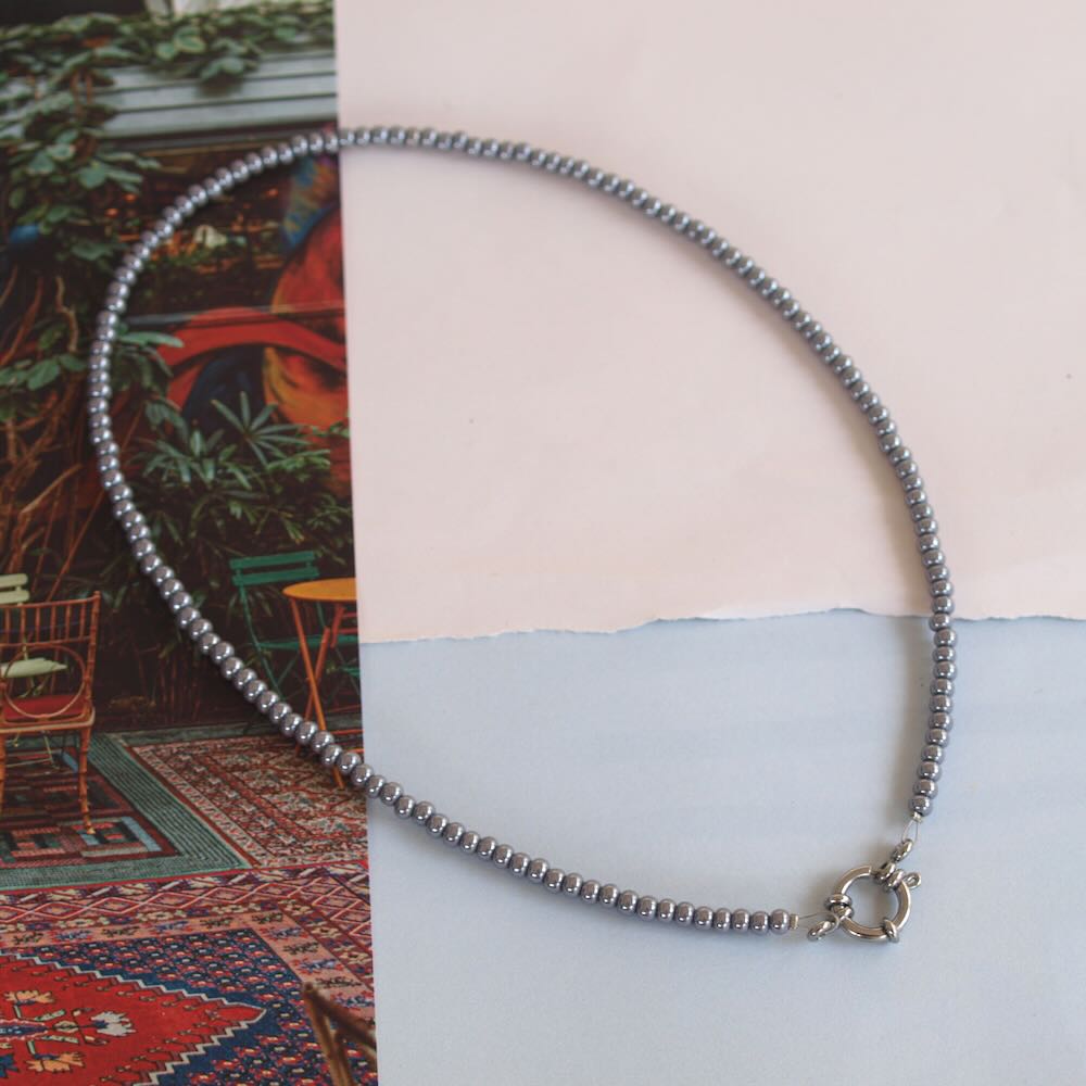 widaro ketting blue/grey beads (kies je kleur)