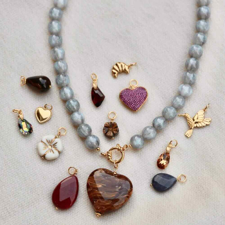 widaro ketting big grey sparkle