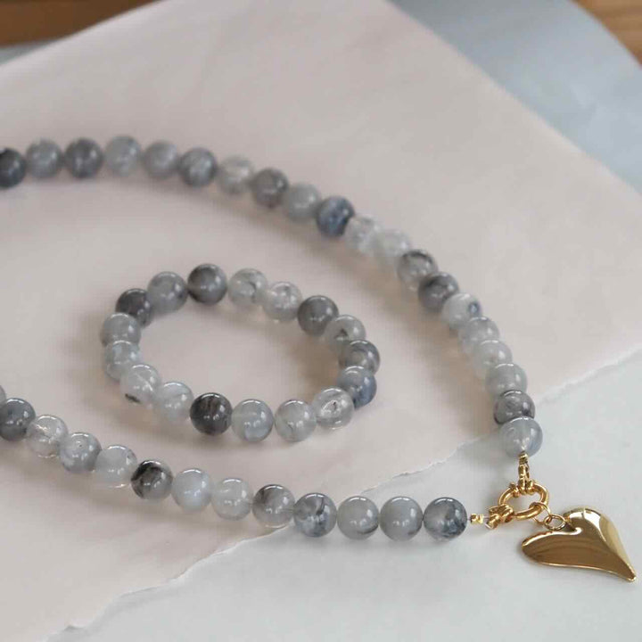 widaro ketting grey marble