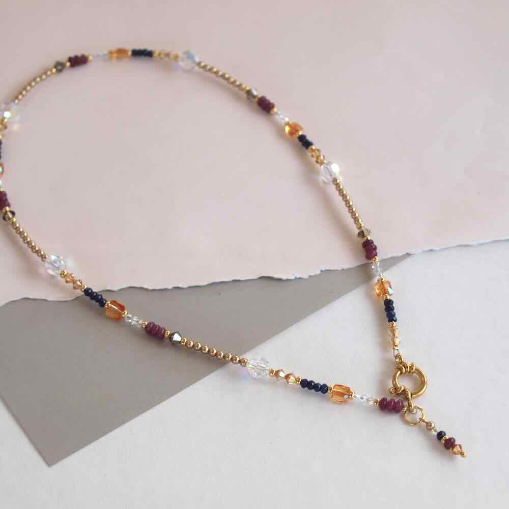 widaro ketting blue purple shine gold