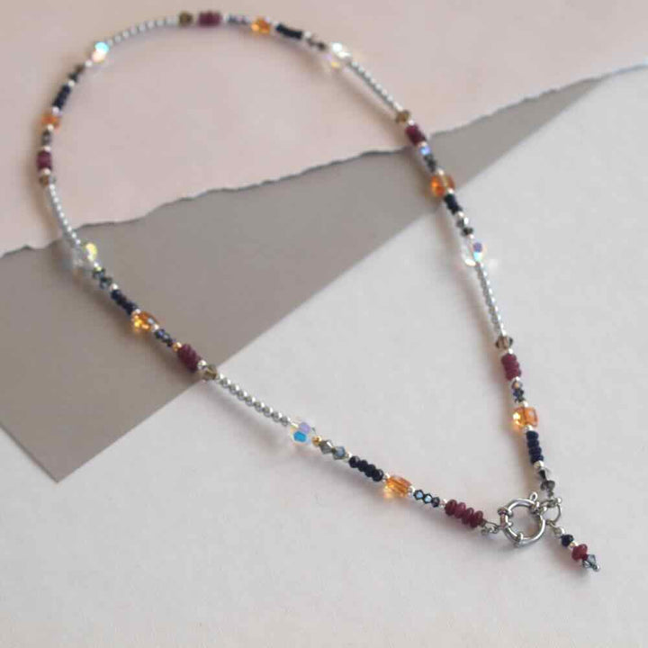 widaro ketting blue purple shine silver