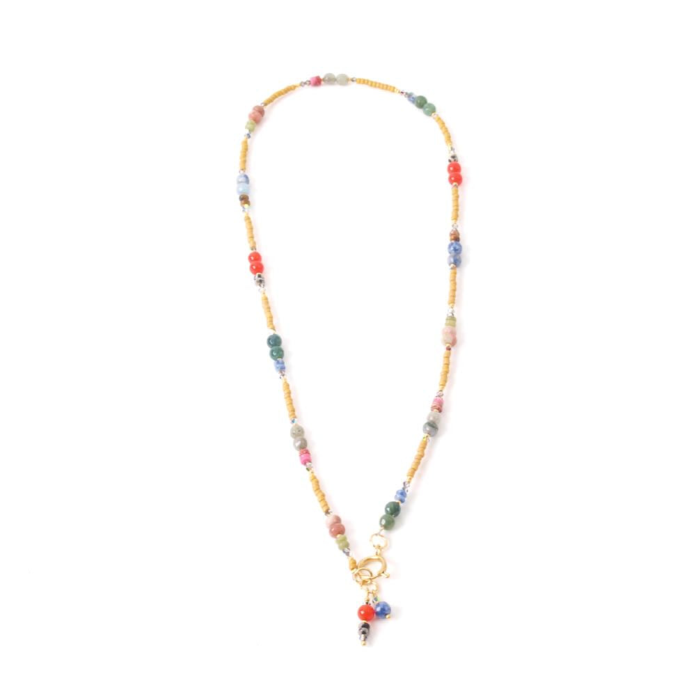 widaro halflange ketting color beads
