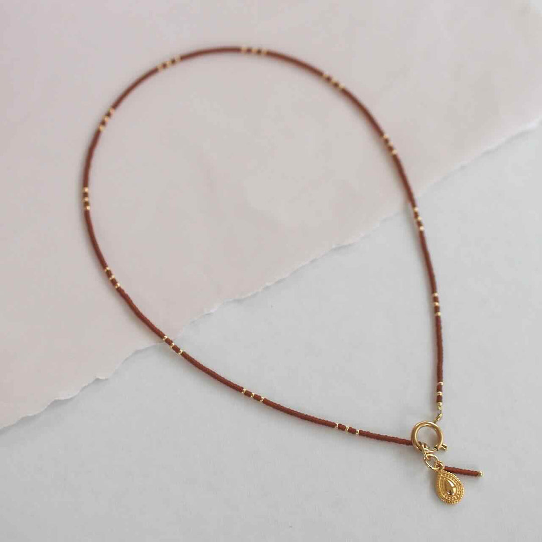 widaro halflange ketting mat brown