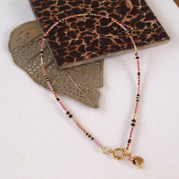 widaro halflange ketting mix purple red
