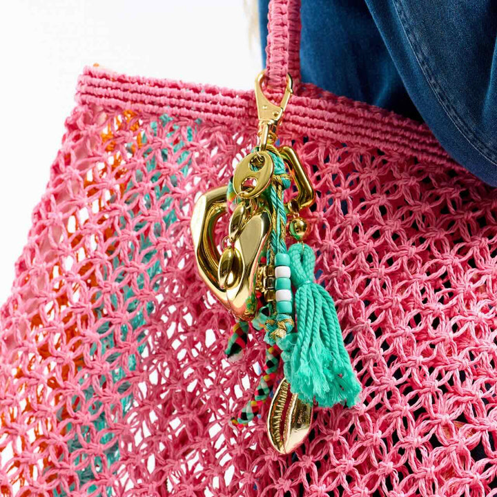 Hipanema sleutelhanger Hanggy turquoise