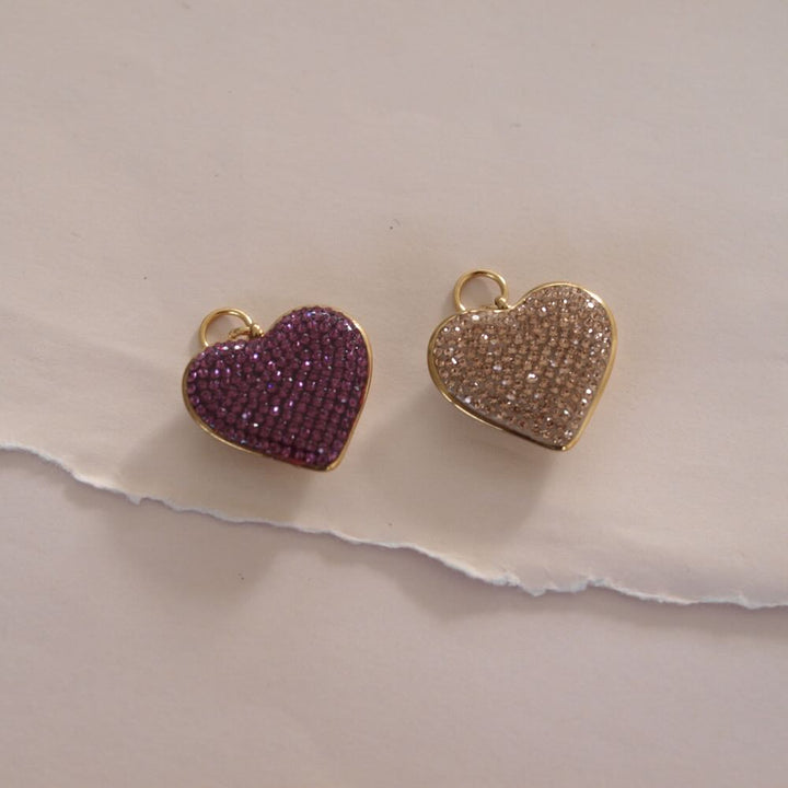 bedels heart with sparkles (kies je kleur)