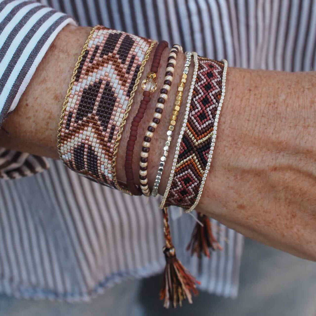 widaro armband one stone naturel (kies je kleur)