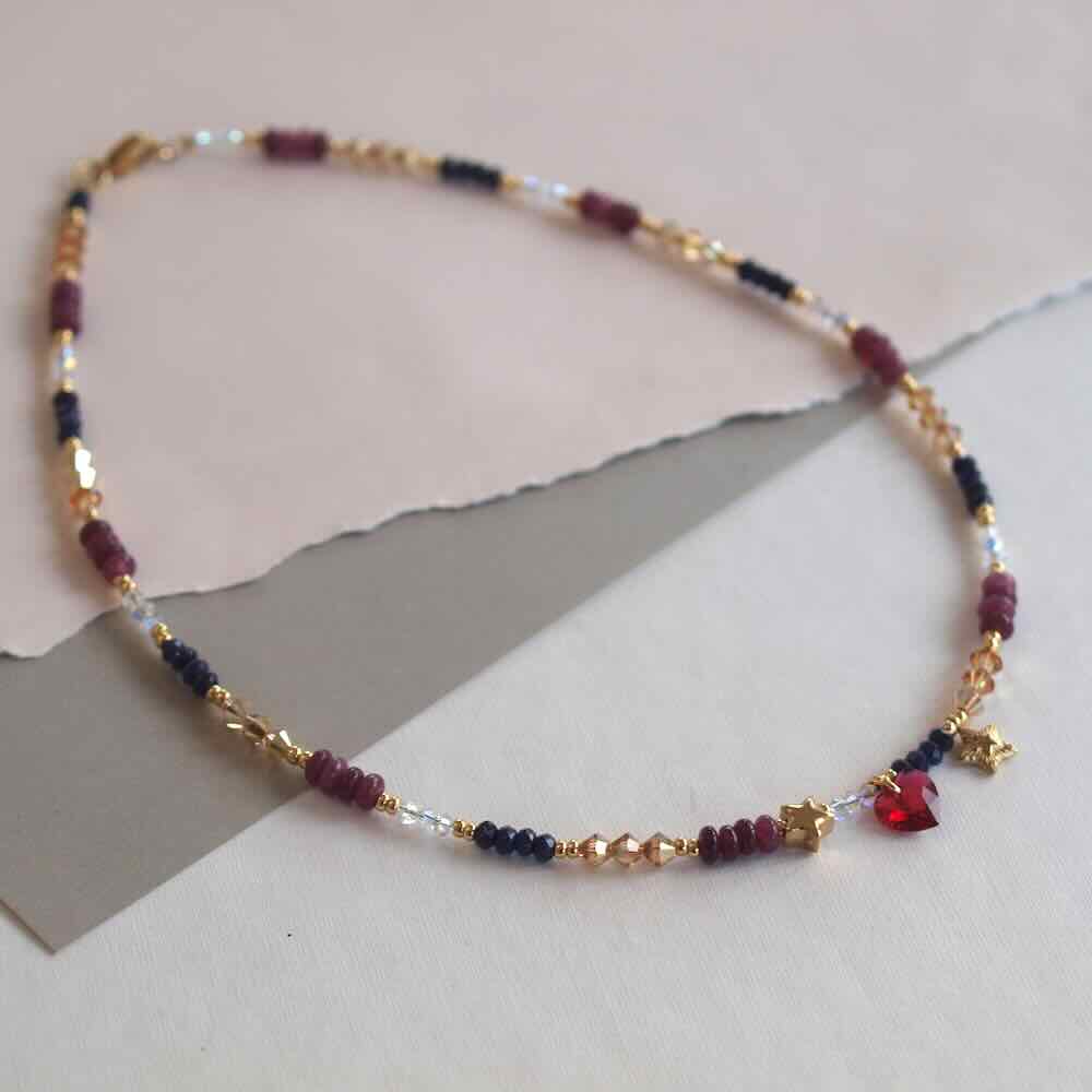 widaro ketting blue purple shine gold