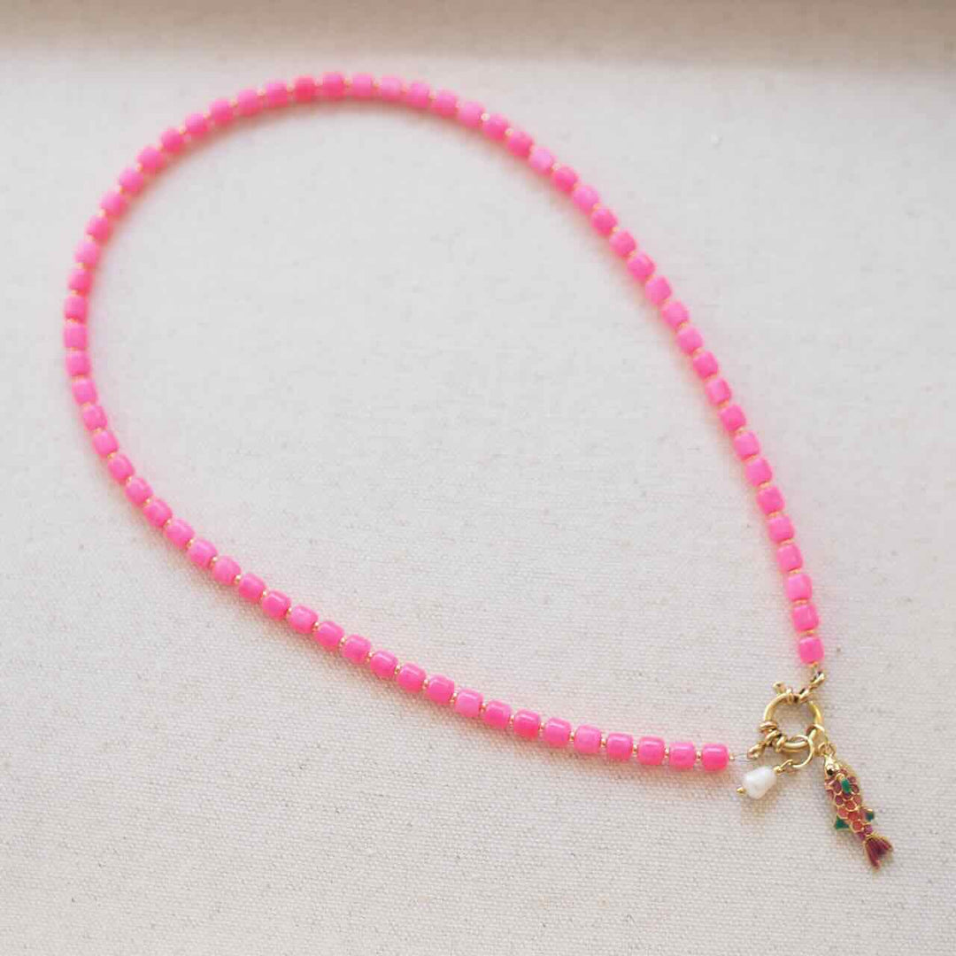 widaro ketting neon roze