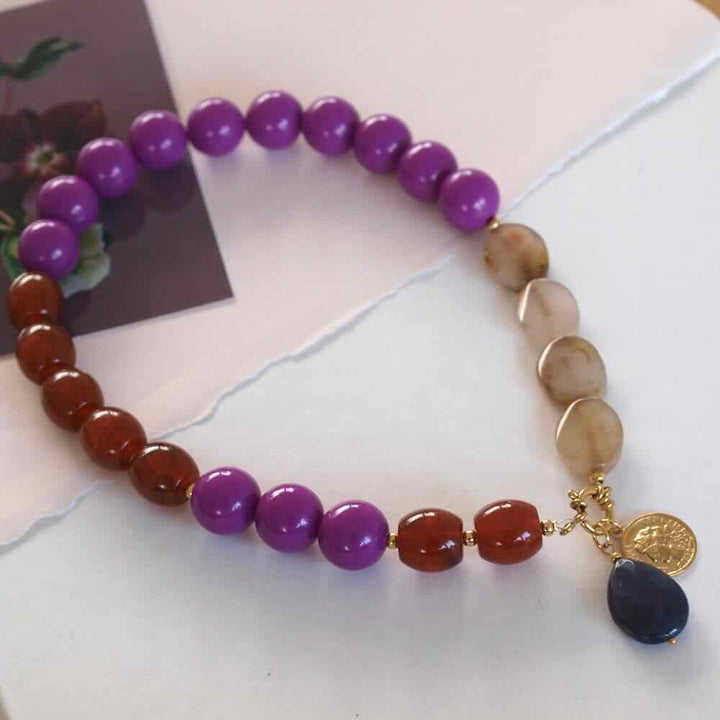 widaro ketting big purple brown