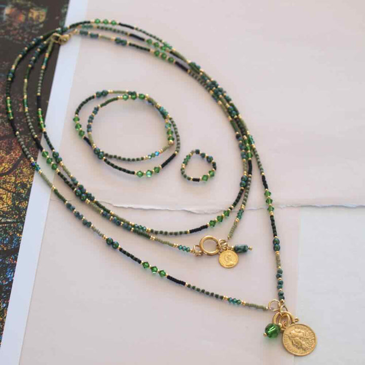 widaro ketting green black (kies je lengte)