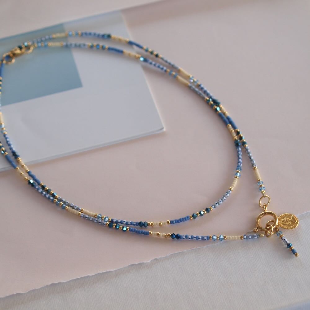 widaro ketting mix blue beige