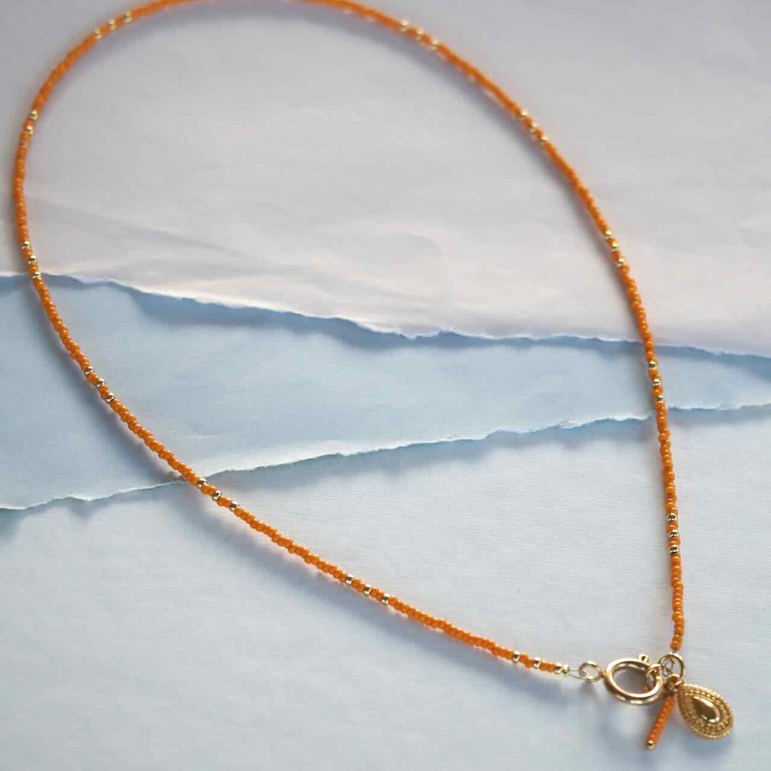 widaro halflange ketting light orange