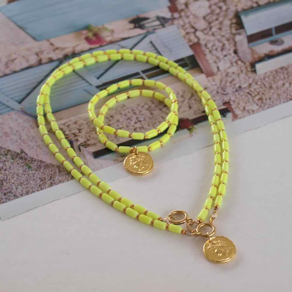 widaro ketting neon geel