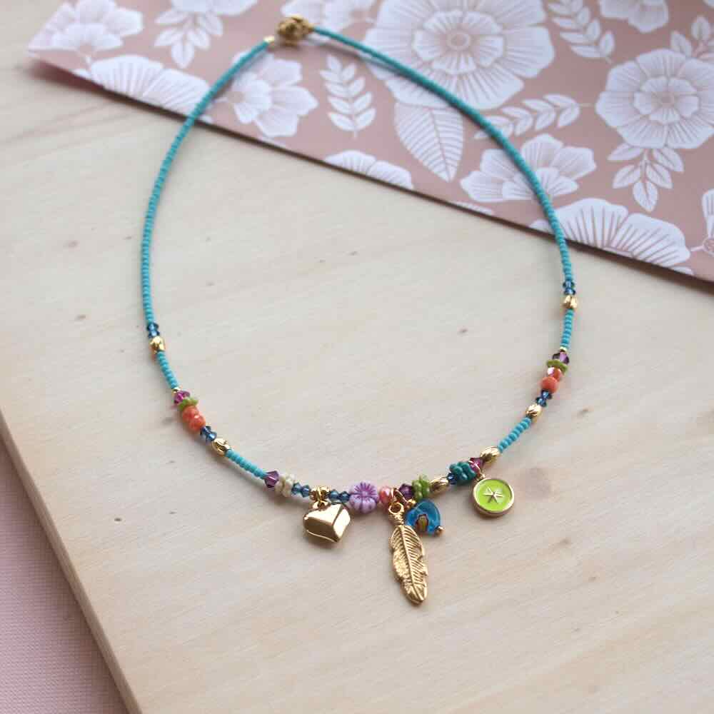 widaro ketting petite gypsy colors turquoise