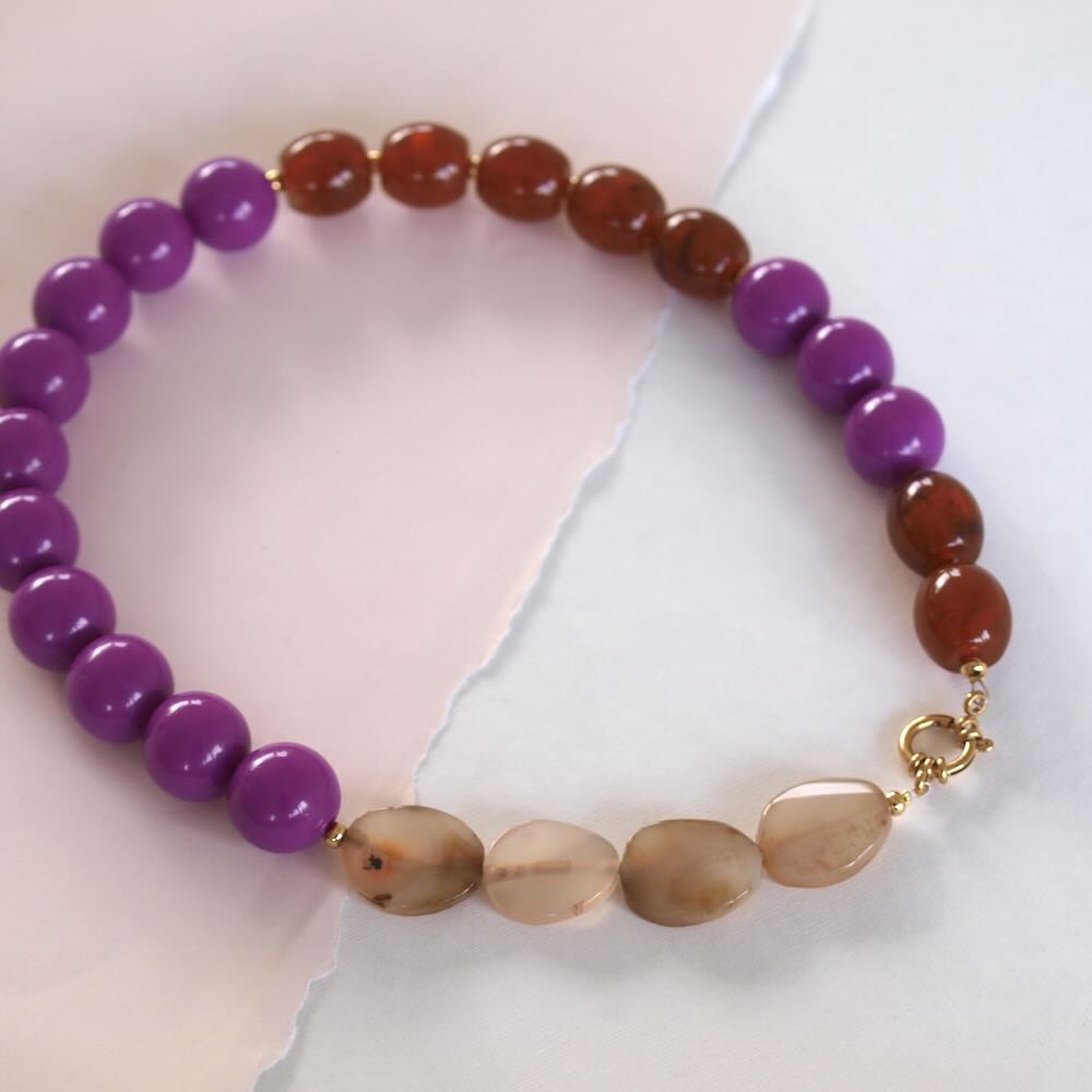 widaro ketting big purple brown