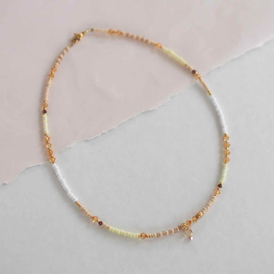 widaro ketting summer yellow with shiny charm