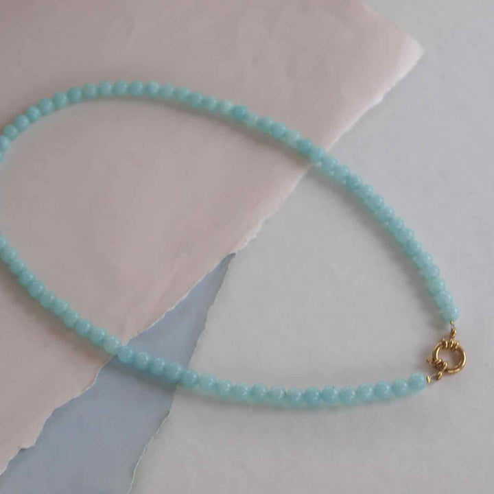 widaro ketting turquoise agata