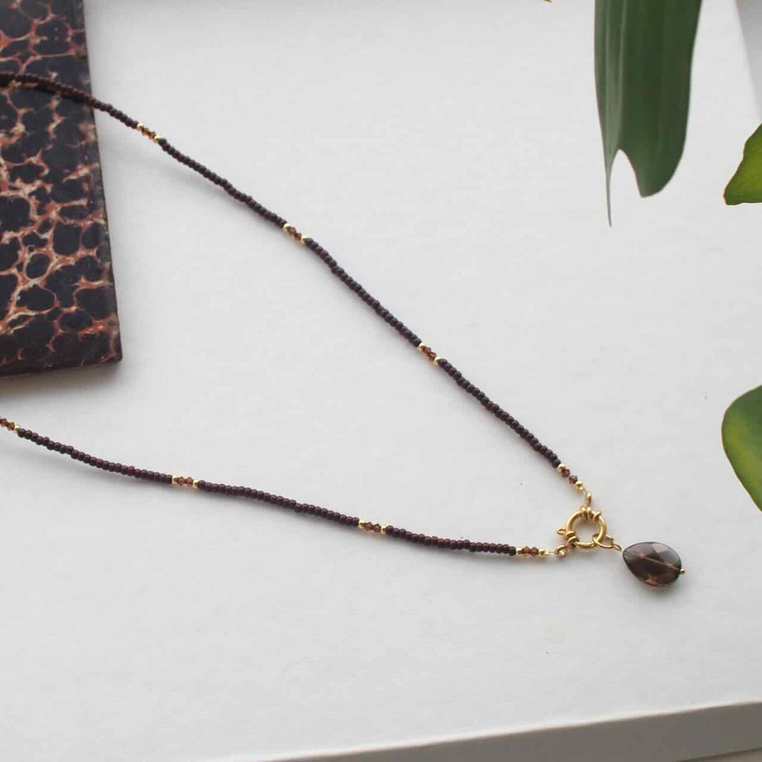 widaro lange ketting dark brown