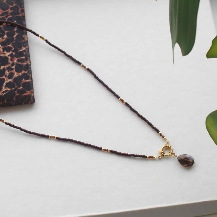 widaro lange ketting dark brown